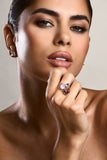 Starla Gold & Pink Adjustable Cluster Ring
