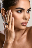 Starla Gold & Purple Adjustable Cluster Ring