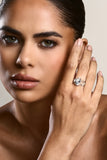 Savi Silver Adjustable Diamante Ring