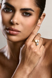 Zafina Gold Adjustable Stone Cluster Ring