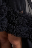 Lacie Black Sleeveless Mini Dress With Tulle Overlay