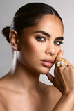 Shore Gold Adjustable Ring With Iridescent Shell