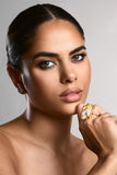 Shore Gold Adjustable Ring With Iridescent Shell