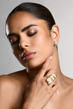 Shore Gold Adjustable Ring With Iridescent Shell