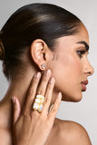 Shore Gold Adjustable Ring With Iridescent Shell
