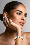 Pebbles Gold Iridescent Shell Chunky Bangle
