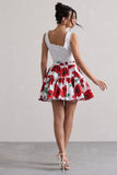 Isola Poppy Print Poplin Tired Mini Skirt