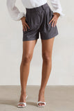 Rue Grey Pinstripe Tailored Shorts