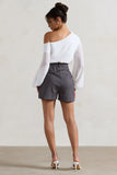 Rue Grey Pinstripe Tailored Shorts