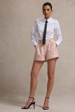 Cambridge Pink Boucle Tailored Shorts