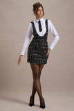 Oxford Black Boucle Sleeveless Pinafore
