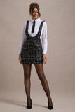 Oxford Black Boucle Sleeveless Pinafore
