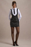 Oxford Black Boucle Sleeveless Pinafore