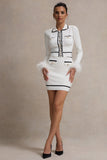 Seine Cream Knit Mini Skirt
