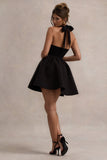 Suvi Black Halter-Neck Mini Dress