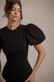 Love Letters Black Puff-Sleeve Maxi Dress