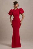 Love Letters Red Puff-Sleeve Maxi Dress