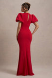 Love Letters Red Puff-Sleeve Maxi Dress
