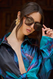 Fyn Otra Tortoiseshell Oversized Classic Square Sunglasses