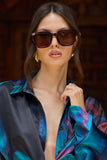 Fyn Otra Tortoiseshell Oversized Classic Square Sunglasses