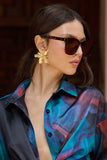 Fyn Otra Tortoiseshell Oversized Classic Square Sunglasses
