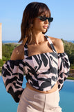 Sunny Otra Black Slim Rectangular Sunglasses