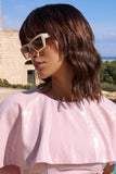 Fairfax Otra Ivory Square Brown Tinted Sunglasses