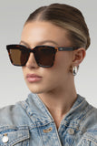 Fyn Otra Tortoiseshell Oversized Classic Square Sunglasses