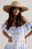 Solara Beige Straw Sun Hat