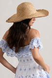 Solara Beige Straw Sun Hat