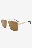 Sorrento Otra Gold Oversized Brown Tinted Sunglasses