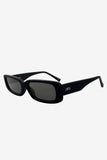 Sunny Otra Black Slim Rectangular Sunglasses