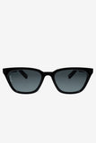 Seva Otra Black Rounded Slim Cat Eye Sunglasses