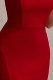 Impress Me Red Strapless Bandeau Fishtail Maxi Dress