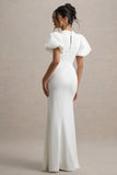 Love Letters White Puff-Sleeve Maxi Dress