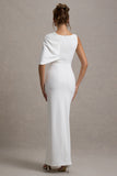 Jamela White One-Sleeve Maxi Dress