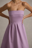 Annalise Lilac Bandeau Skater Midi Dress