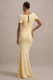 Rian Lemon Short-Sleeve Maxi Dress