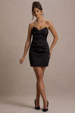 Winner Black Bandeau Mini Dress With Oversized Bow