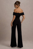 Botanique Black Floral Bardot Jumpsuit