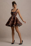 Kamaria Animal Print Scoop-Neck Skater Mini Dress
