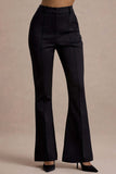 Kehlani Black High Waist Wide Leg Trousers