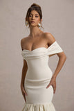 Posie Stone Bardot Midi Dress With Puffball Hem