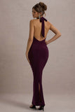 Edessa Port Plunge-Neck Maxi Dress
