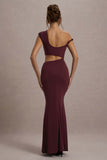 Thaliana Port Cut-Out Open-Back Maxi Dress