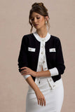 Joelle Black & White Knit Cardigan