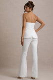Wonder Woman White High Waist Straight Leg Trousers With Hem Split