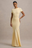 Rian Lemon Short-Sleeve Maxi Dress
