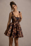 Kamaria Animal Print Scoop-Neck Skater Mini Dress