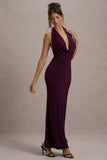 Edessa Port Plunge-Neck Maxi Dress